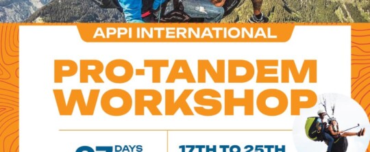 Workshop APPI Tandem Pro per piloti tandem esperti. India 17 – 25 January 2024